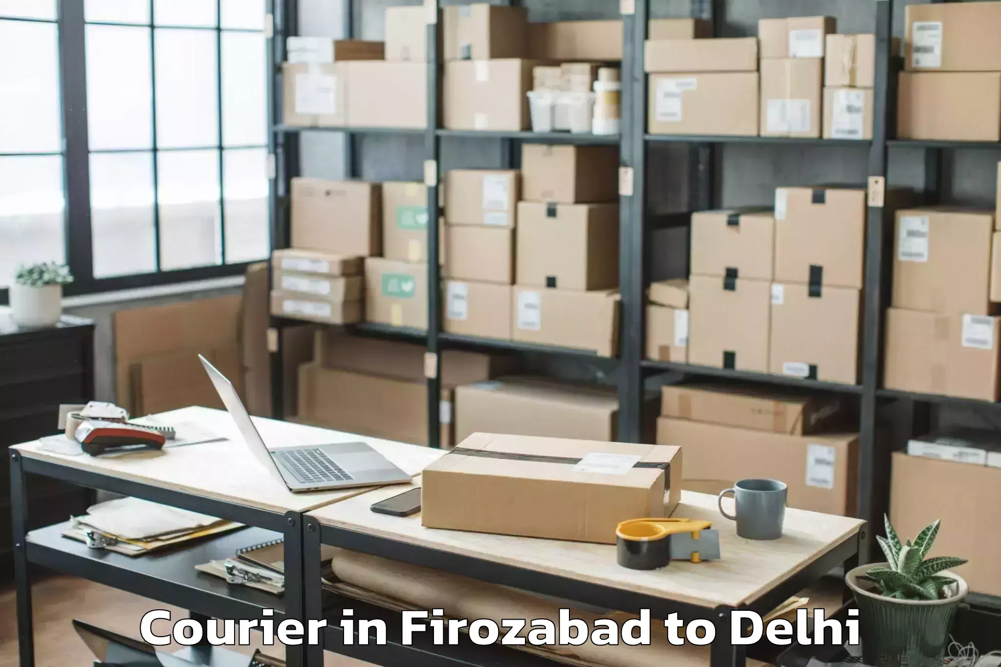 Top Firozabad to Unity One Janakpuri Mall Courier Available